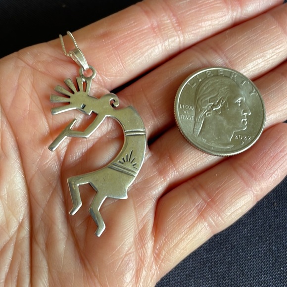 Vintage Kokopelli Native American Sterling Pendant - Picture 5 of 13